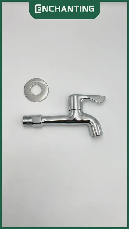 ENCHANTING Keran Air Tembok Air Dingin Kuningan Chrome Tebal Minimalis Tahan Lama E1596 Bergaransi