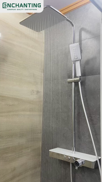 ENCHANTING Shower Set Tiang Mandi Chrome E1689 Shower Kamar Mandi Kran Panas Dingin