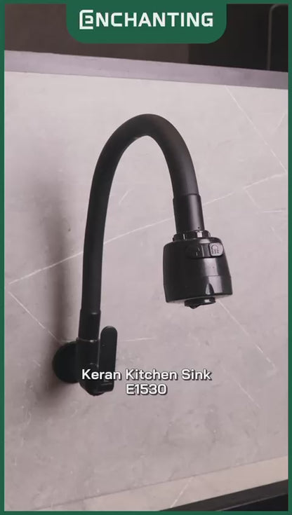 Kran Wastafel Dapur / Kitchen Angsa Cold Europe Enchanting E1530 Black
