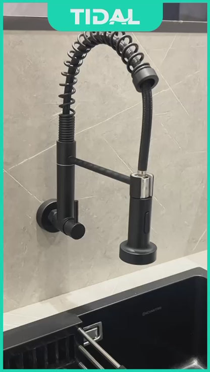 TIDAL Kitchen Faucet / Keran Air Dapur Fleksibel Kran Tembok Dingin Stainless Steel TD148