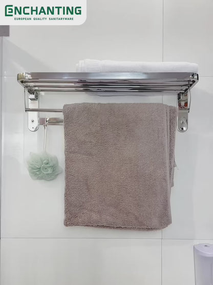 Rak Handuk Lipat Kamar Mandi Europe Enchanting BT006 Stainless Anti Karat