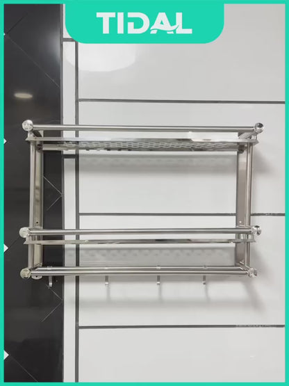 Rak Sabun Handuk Dinding Kamar Mandi Stainless Tidal TD095