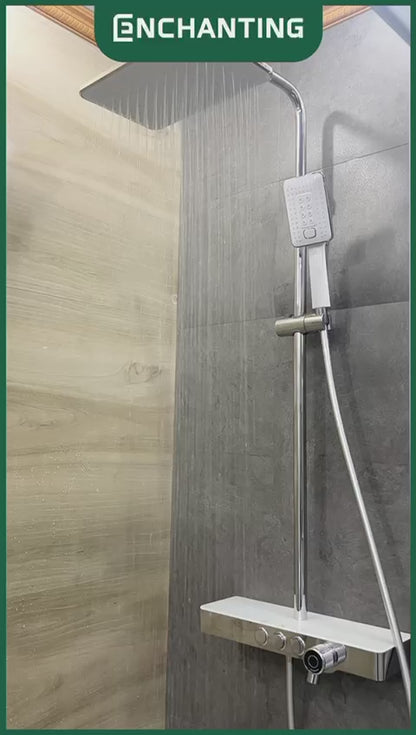 ENCHANTING Shower Set Tiang Mandi Chrome E1689 Shower Kamar Mandi Kran Panas Dingin