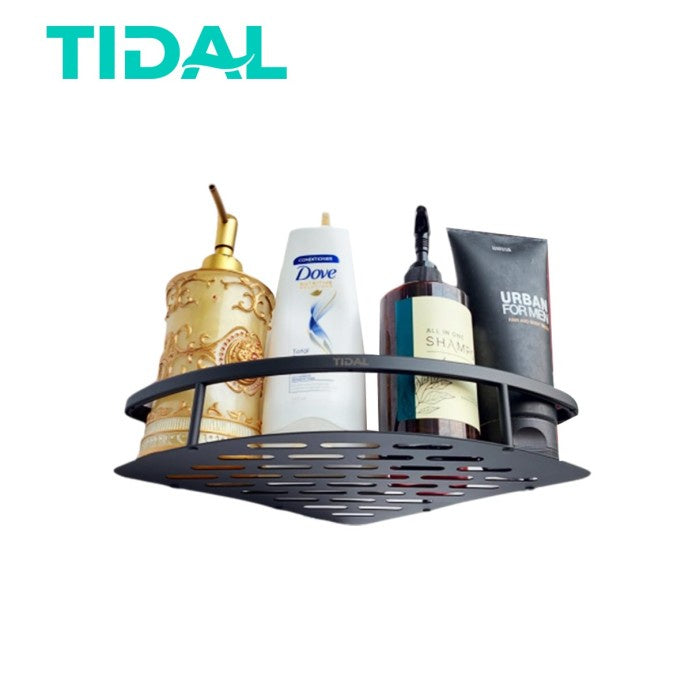 Rak Sabun Sudut Kamar Mandi Hitam TD098 Tidal