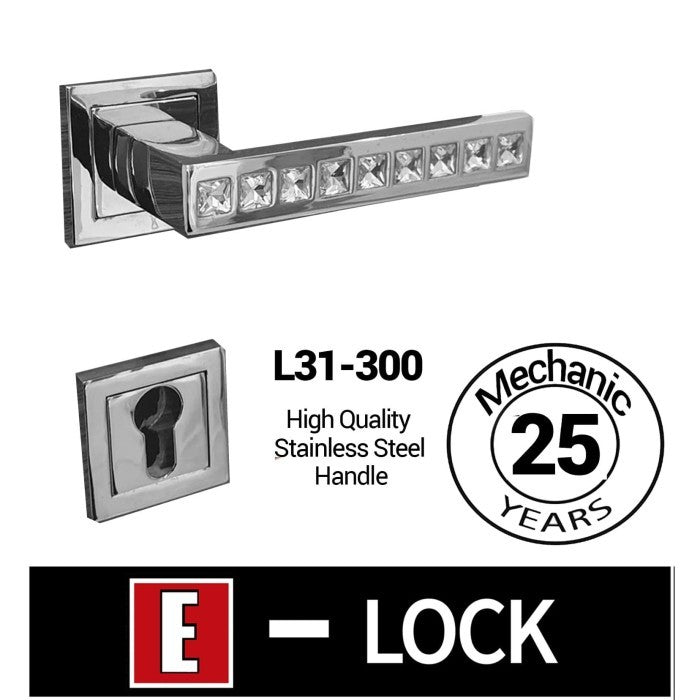 Handle Pintu Rumah Elock luxury Belian Chrome L31-300