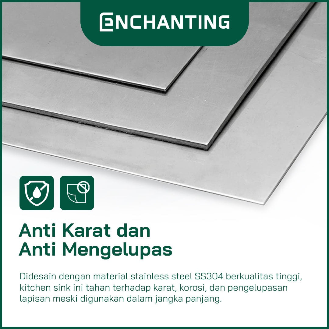Bak Cuci Piring / Kitchen Sink Europe Enchanting E1072 Stainless Steel Minimalist Style