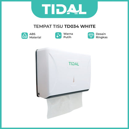 TIDAL Paper Holder Tempat Tissue Kamar Mandi ABS Berkualitas Hitam Putih White Black Tidal Modern TD034