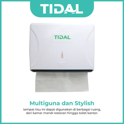 TIDAL Paper Holder Tempat Tissue Kamar Mandi ABS Berkualitas Hitam Putih White Black Tidal Modern TD034