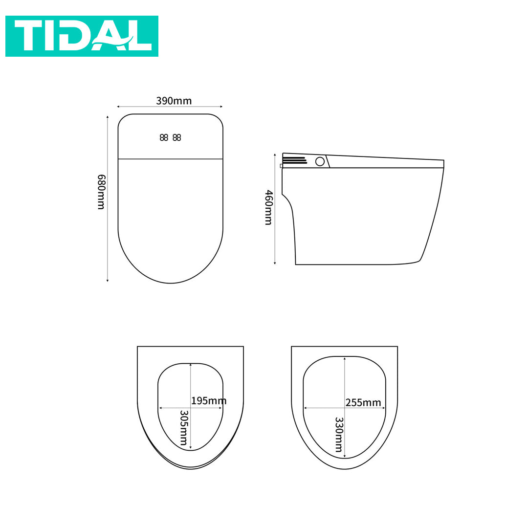 Smart Toilet Kloset Duduk Automatic Tidal TD140