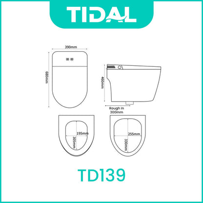 Smart Toilet Kloset Duduk Automatic Tidal TD139