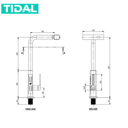 Smart Kitchen Faucet Fleksibel Tidal TD141 LED Temperature