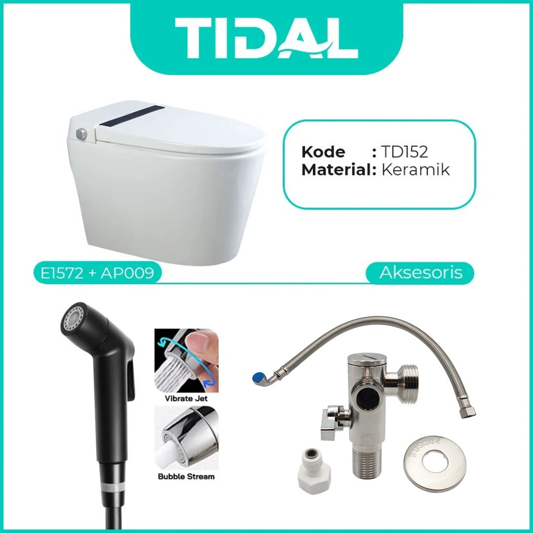 TIDAL Toilet / Kloset Duduk Soft Close Tidal TD152 White