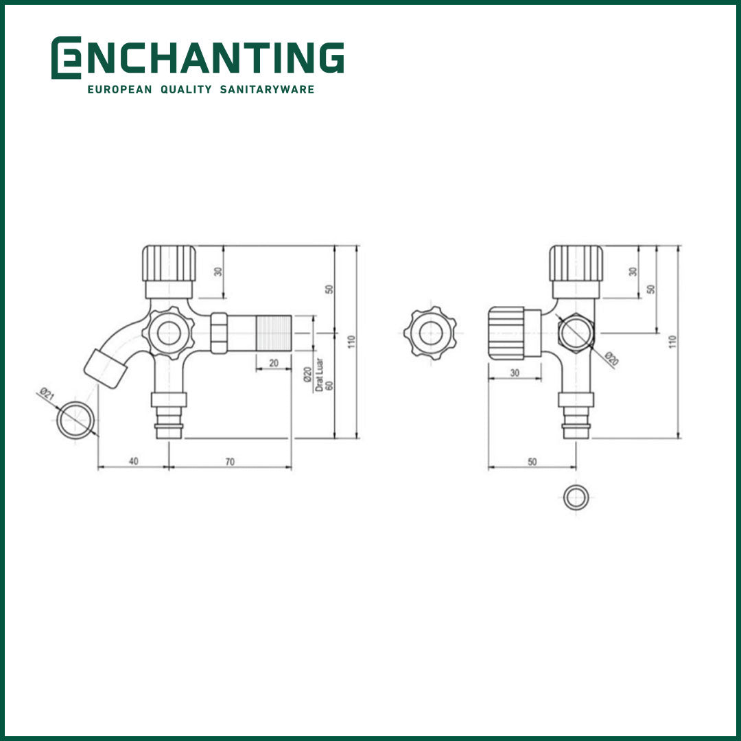 Enchanting Kran Wastafel / Kran Tembok Chrome Cold - Z792