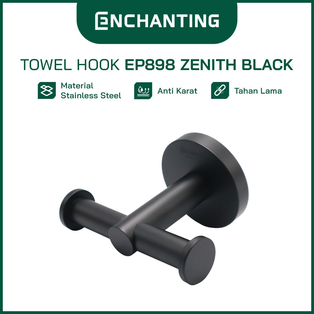 ENCHANTING Towel Hook Stainless Steel Gantungan Handuk Baju Hanger Kamar Mandi EP898
